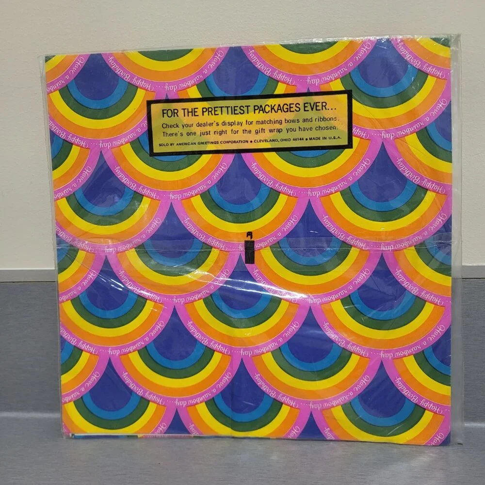 VTG Lot of Wrap Paper Current Hallmark American Greetings Flat Sheet Wrap Paper